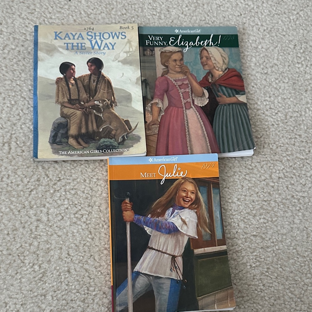 American Girl Books: Kaya, Felicity, and Julie